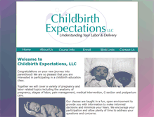 Tablet Screenshot of childbirthexpectations.net